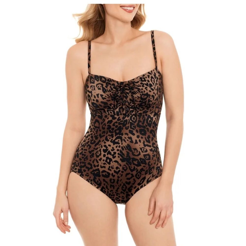 Embrace Your Curves by Miracle Brands Women's Daphne Onepiece Swimsuit XL New